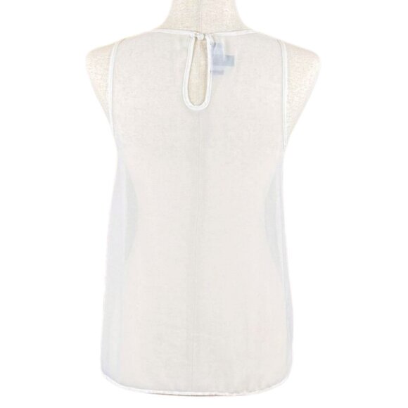 IZ BYER WHITE SLEEVELESS BLOUSE WITH BOW, SIZE M - Picture 3 of 5